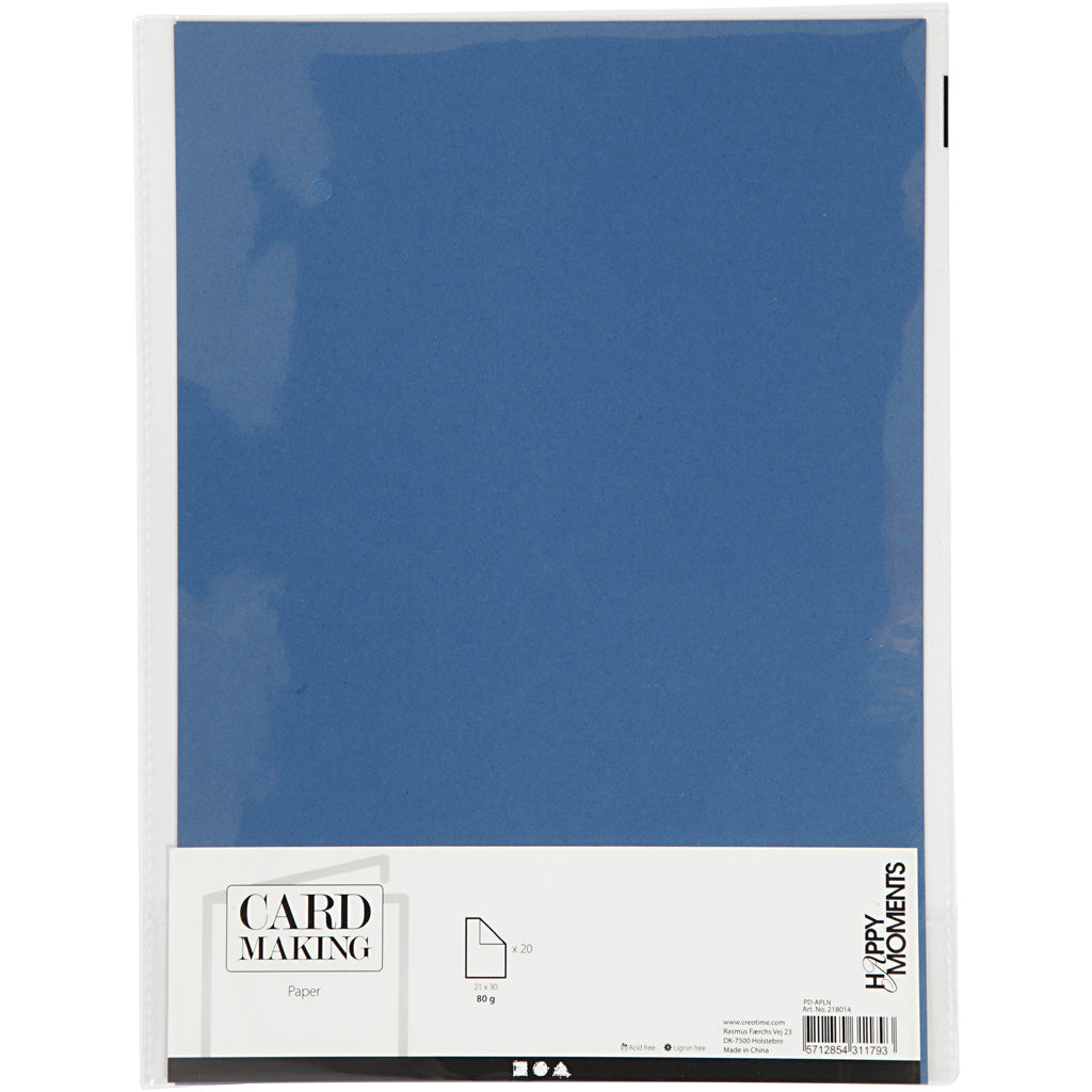 Creativ Company - Creativ Company Papier blauw a4 110gr 20 stuks