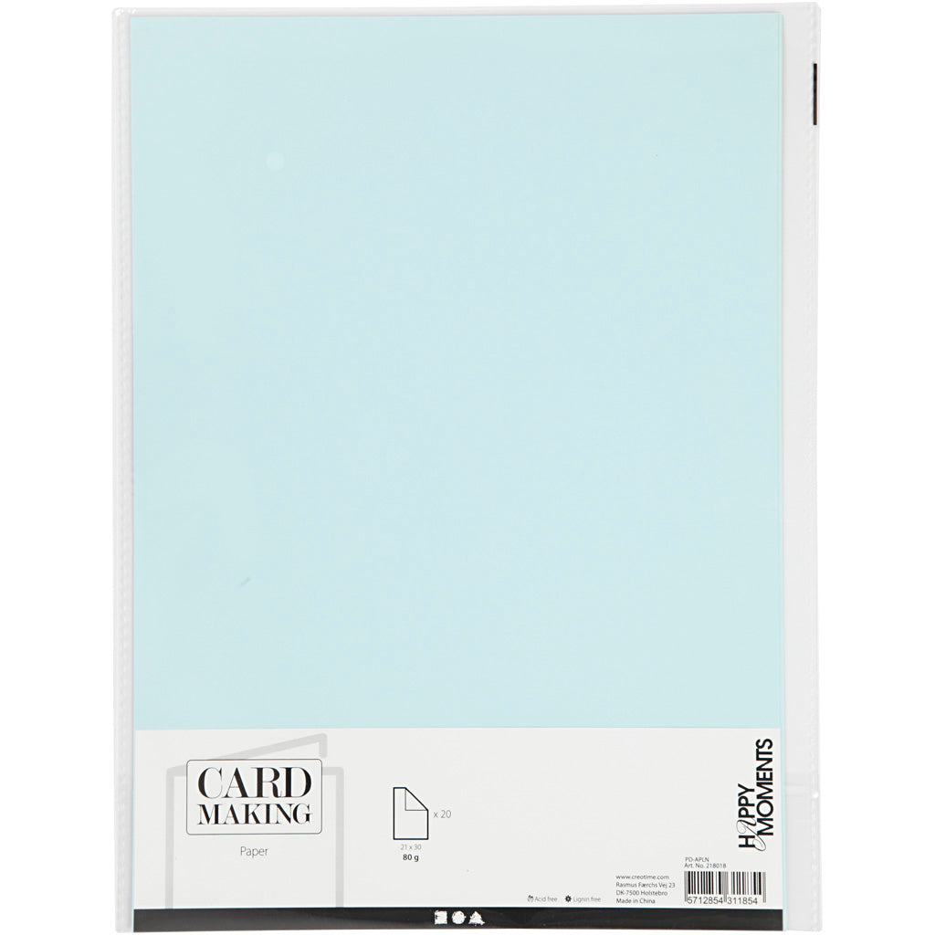 Creativ Company - Creativ Company Papier lichtblauw a4 80gr 20 stuks