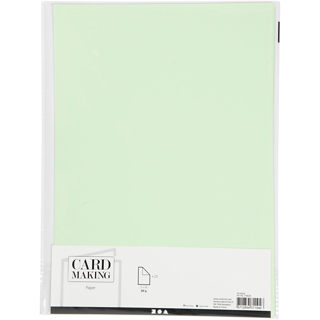 Creativ Company - Creativ Company Papier lichtgroen a4 80gr 20 stuks