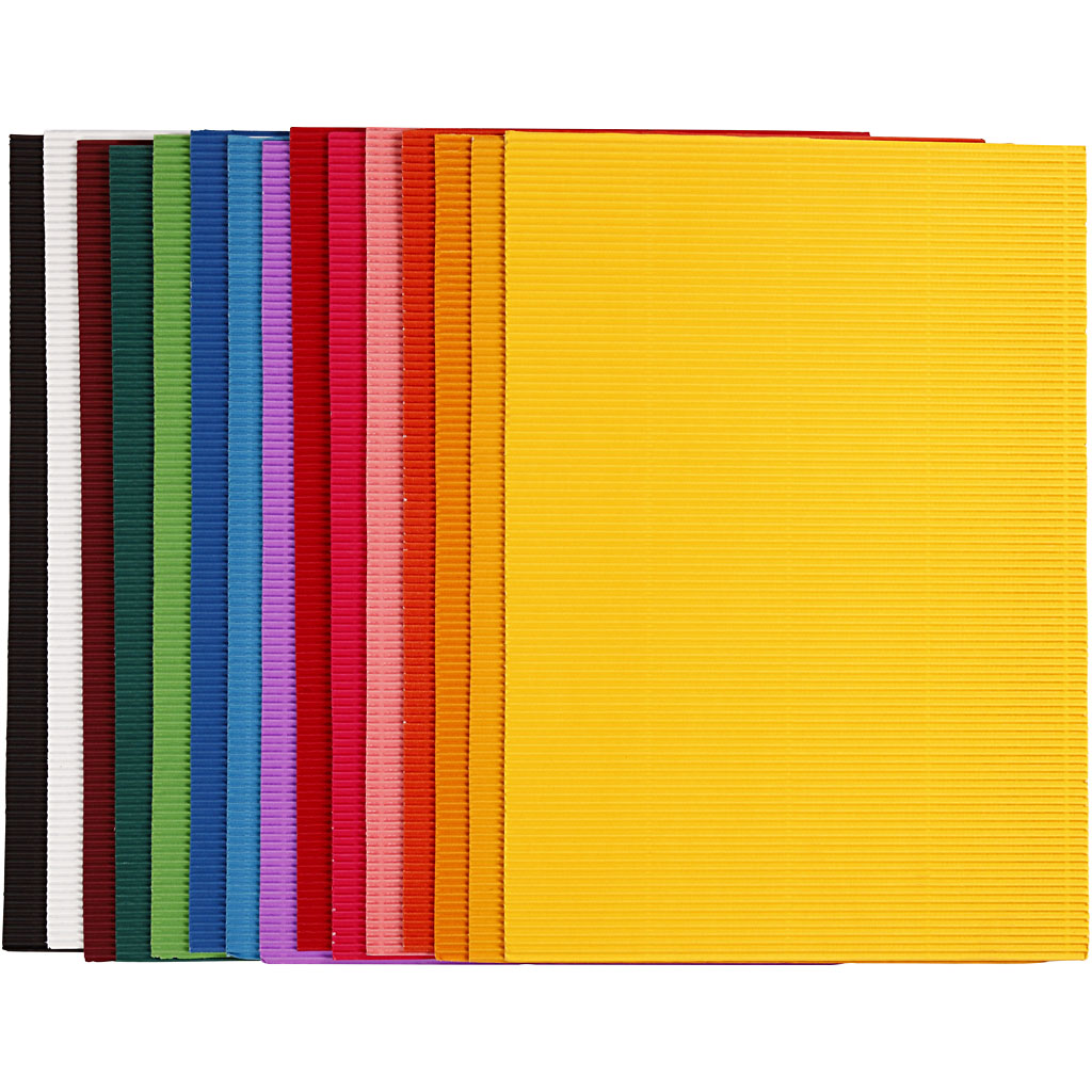 Creativ Company - Creativ Company Ribbelkarton kleur 80gr 15 vellen