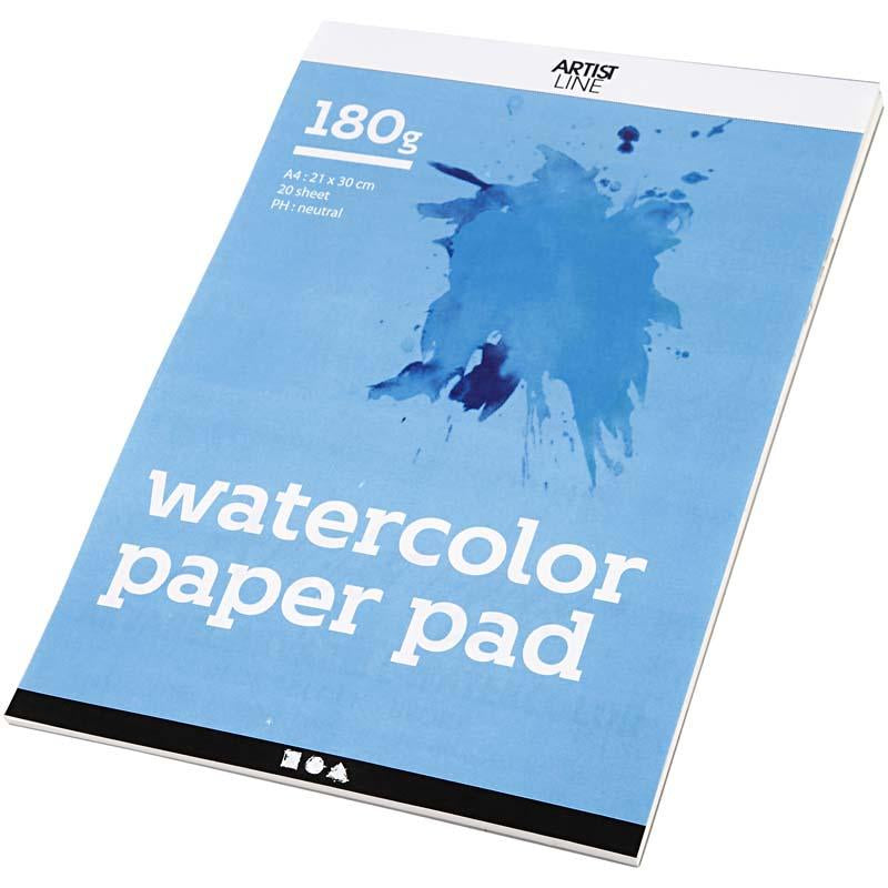 Creativ Company - Creativ Company Aquarelblok wit a4 180gr 20 vellen