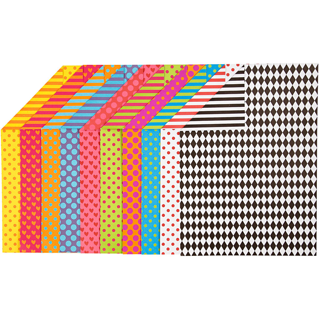 Creativ Company - Creativ Company Bedrukt karton kleur a4 20 vellen 250gr.