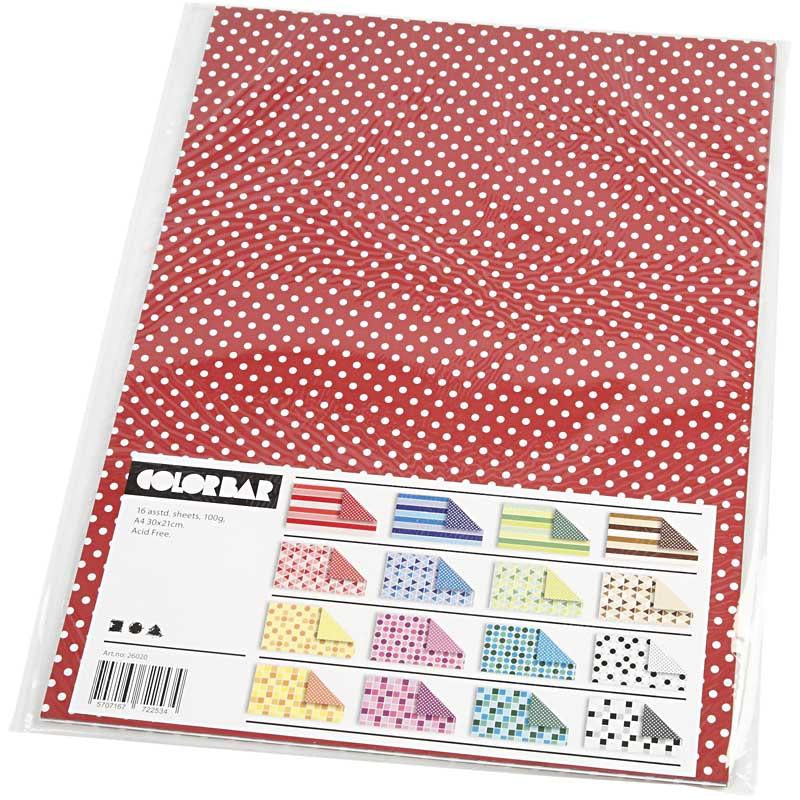 Creativ Company - Creativ Company Color bar papier print a4 100gr 16 vellen