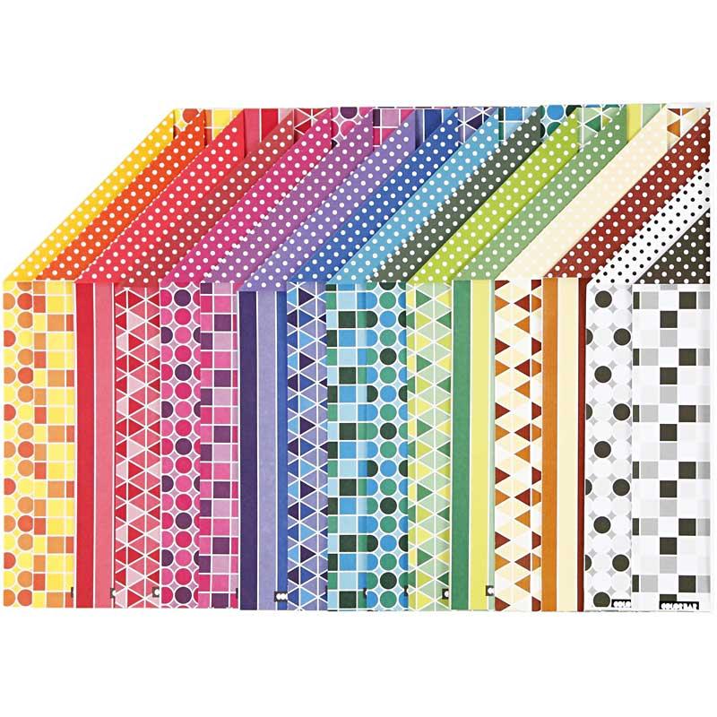 Creativ Company - Creativ Company Color bar papier print a4 100gr 16 vellen