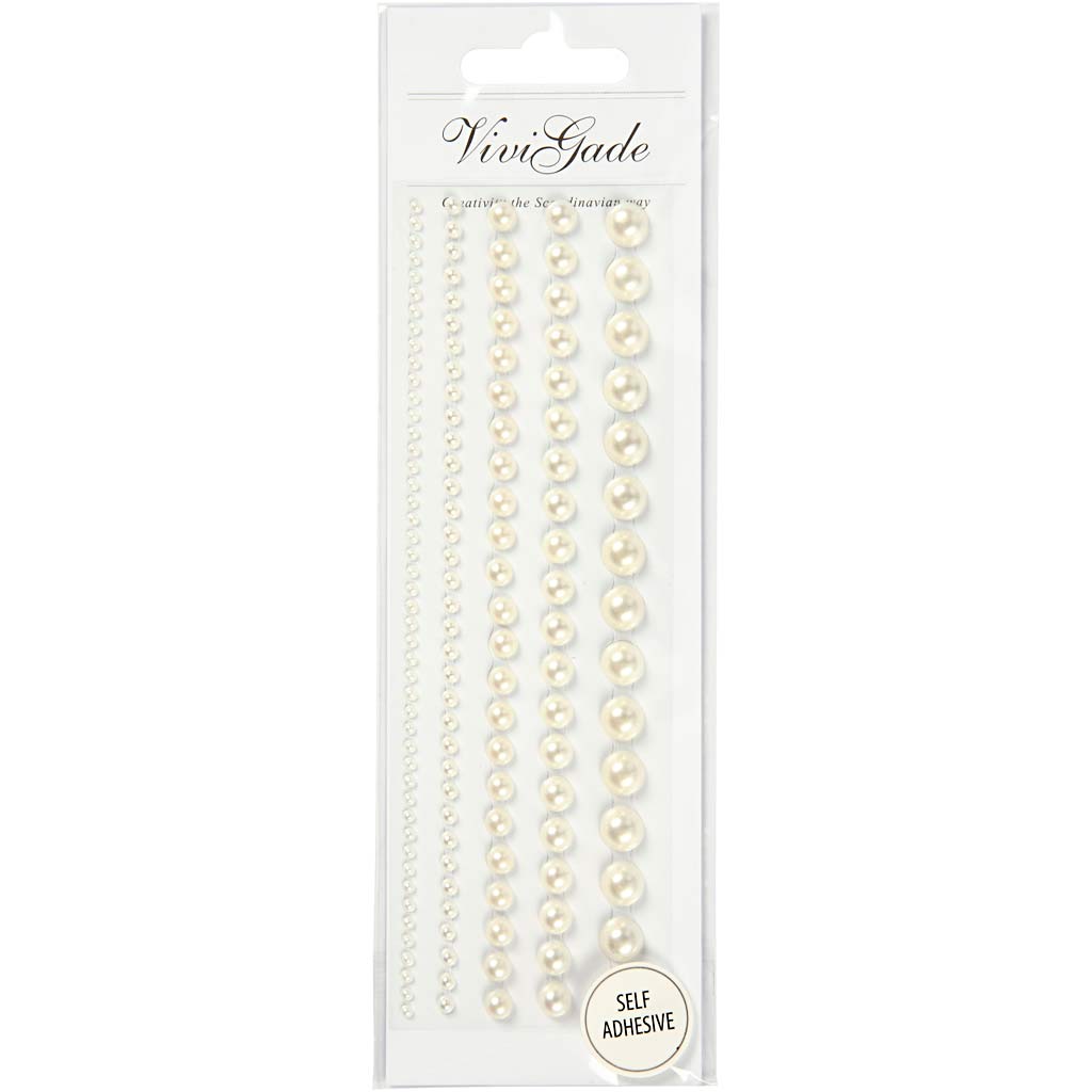 Creativ Company - Creativ Company Halve plakparels wit 2-8mm 140st.