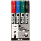 Creativ company glas- en porseleinstiften kleur, 4st.