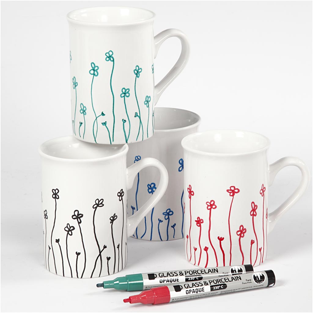 Creativ Company - Creativ Company Https://www.cchobby.nl/glas-porseleinstiften-lijndikte-1-2-mm-semi-dekkend-zwart-blauw-groen-rood-4-stuk-1-doos