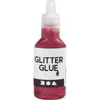 Creativ company glitterlijm donkerroze, 25ml