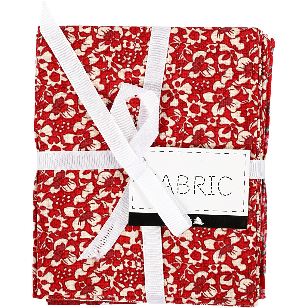 Creativ Company - Creativ Company Patchwork stof rood 45x55cm 4 stuks