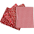 Creativ company patchwork stof rood 45x55cm, 4st.