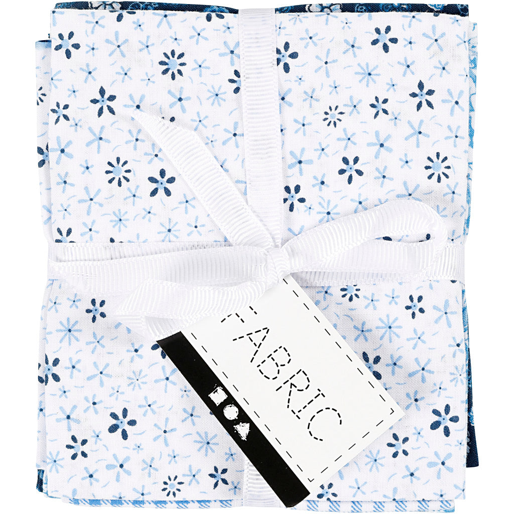 Creativ Company - Creativ Company Patchwork stof blauw 45x55cm 4 stuks