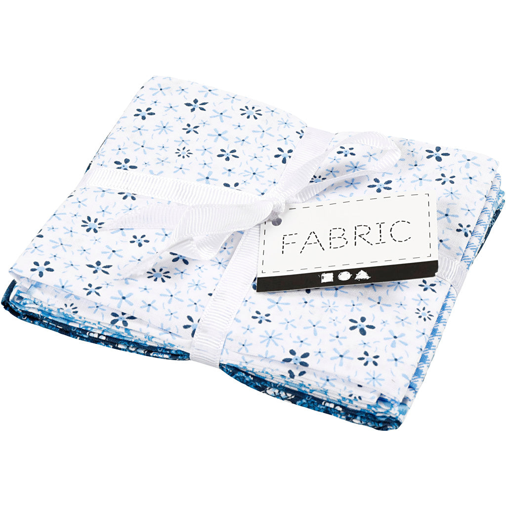 Creativ Company - Creativ Company Patchwork stof blauw 45x55cm 4 stuks