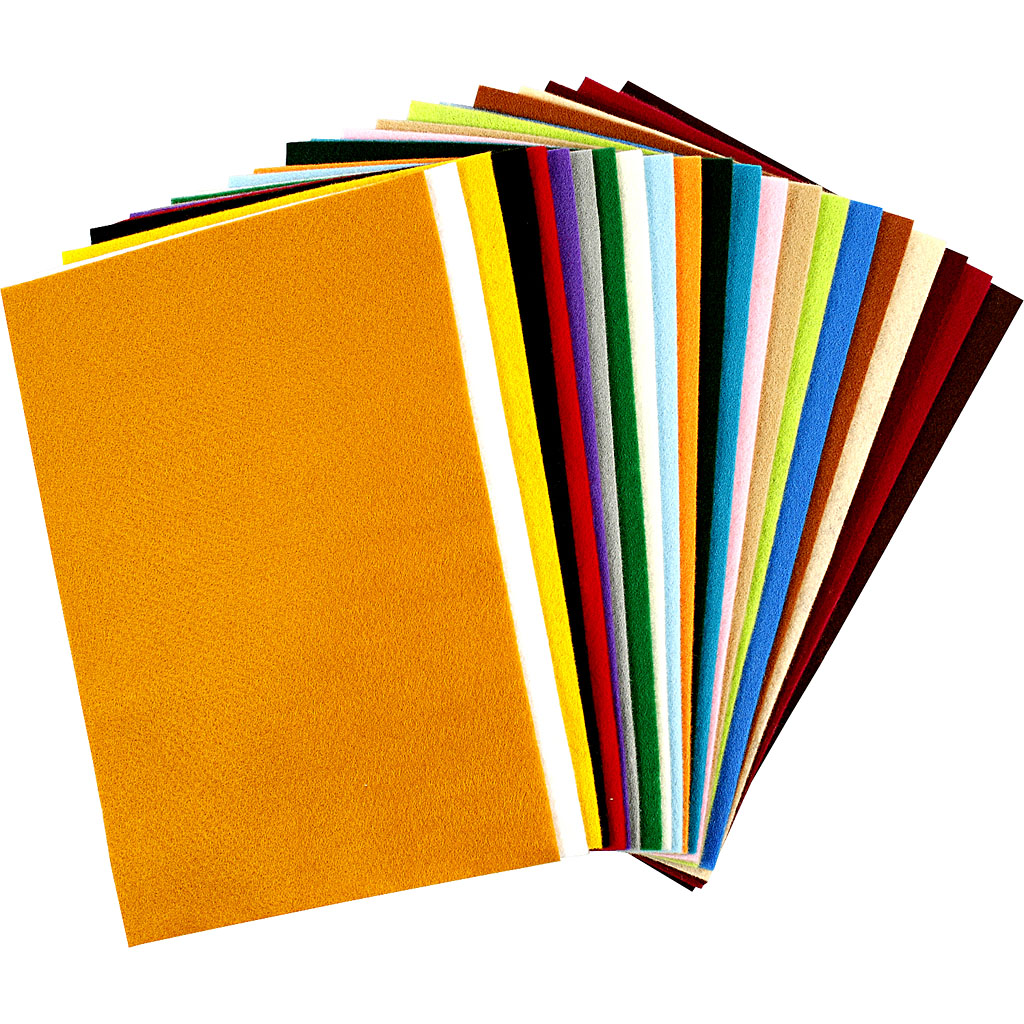 Creativ Company - Creativ Company Hobbyvilt diverse kleuren 24 vellen