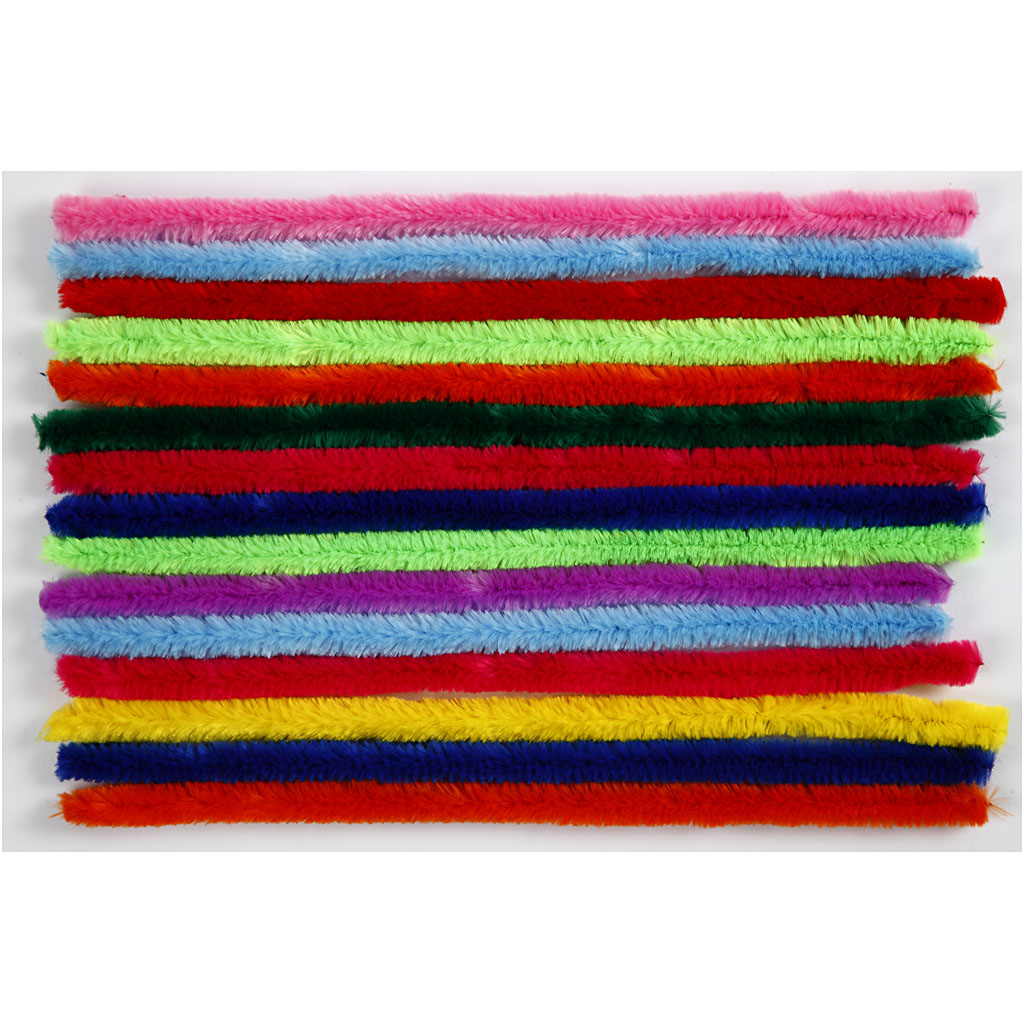 Creativ company creotime chenille draad 15 stuks 30 cm 15 mm multicolor