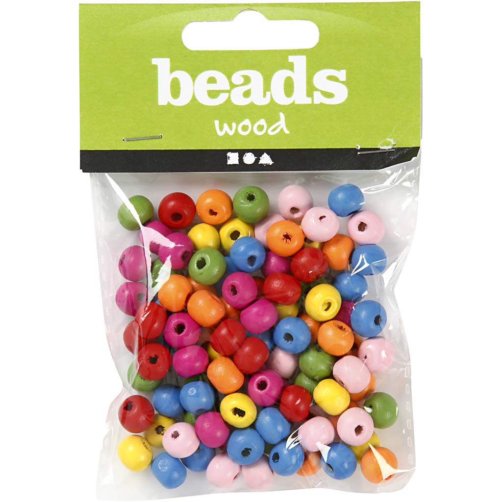 Creativ Company - Creativ Company Houten kralen mix 8mm 90st.