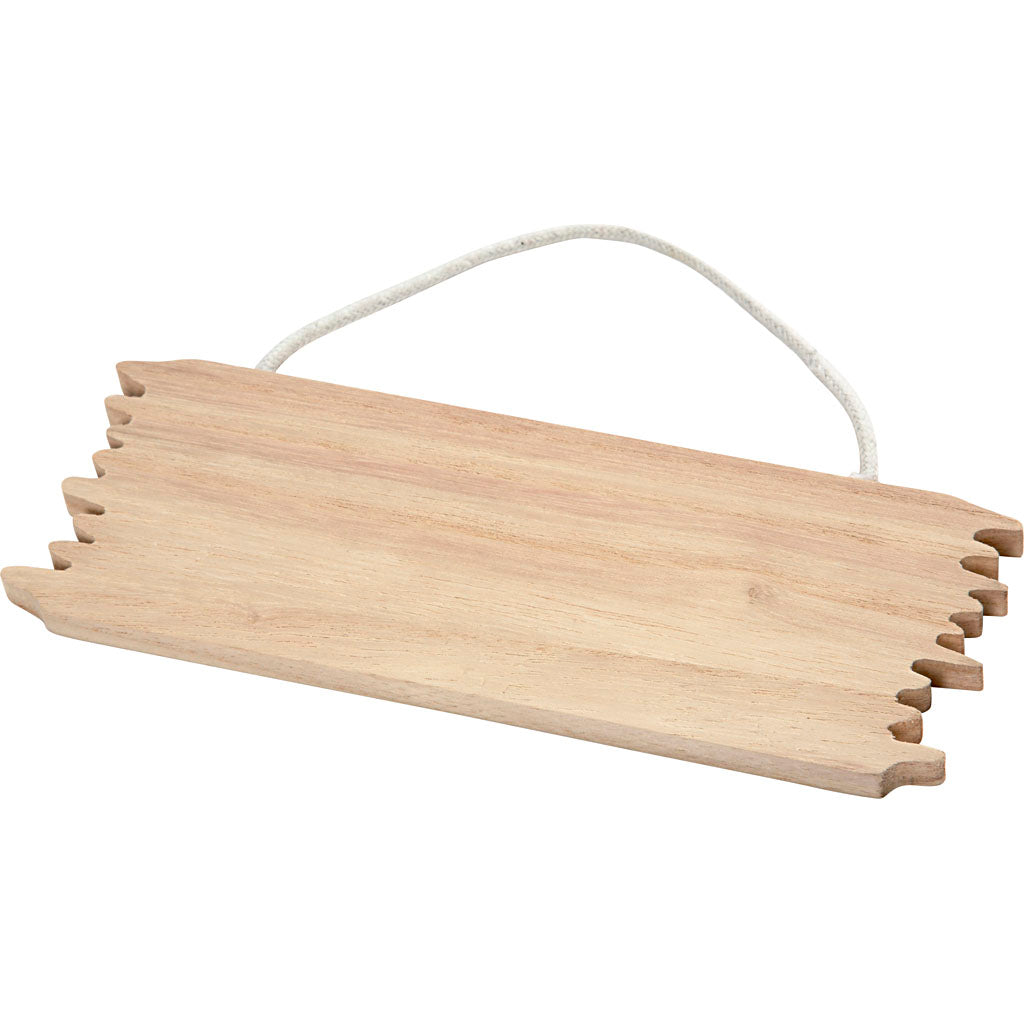 Creativ company schild naambord hout met ophangkoord