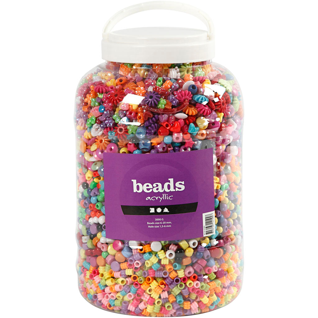 Creativ Company - Creativ Company Xl emmer met plastic kralen 8100st.