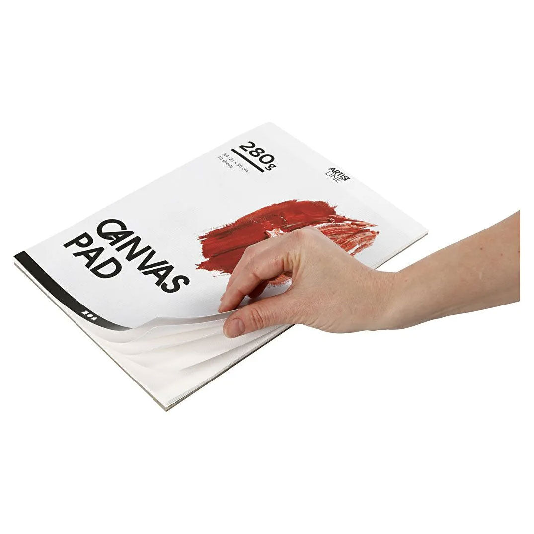 Creativ Company - Creativ Company Canvas blok wit a4 280gr 10 vellen