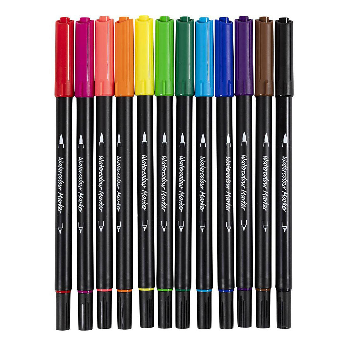 Creative company aquarel marker standaard kleuren, 12st.