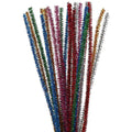 Creativ company chenilledraad sterke kleuren glitter 30cm, 24st.