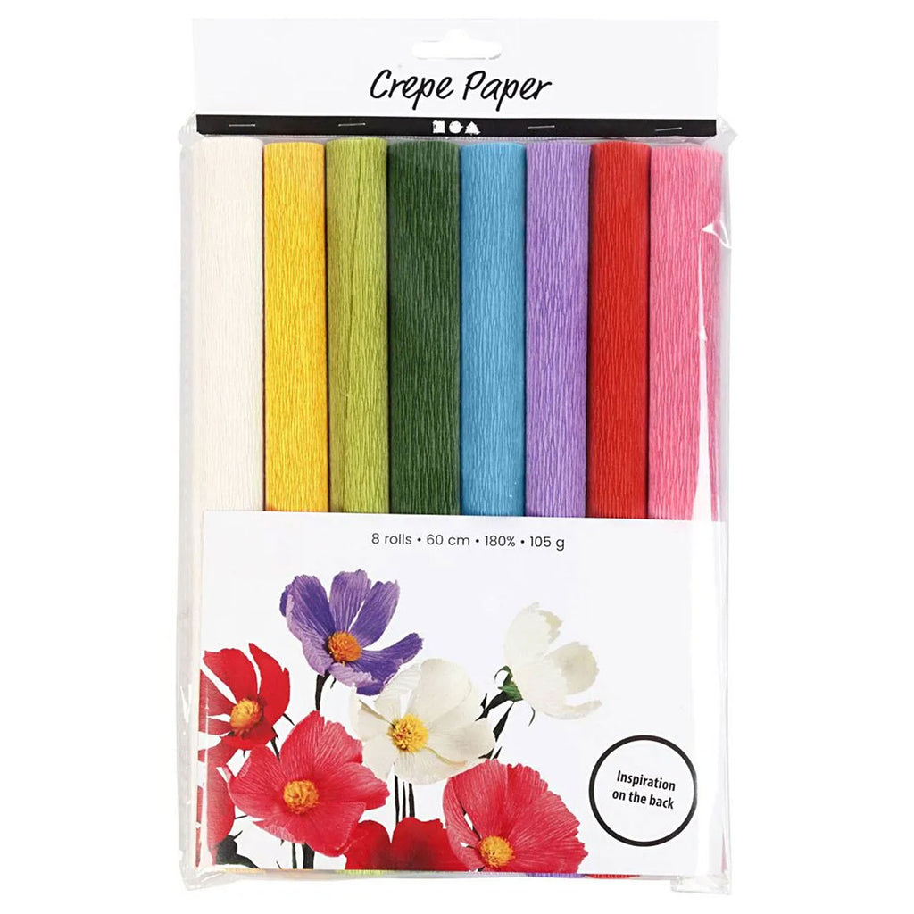 Creativ Company - Creativ Company Crêpepapier standaard kleuren 8 vellen