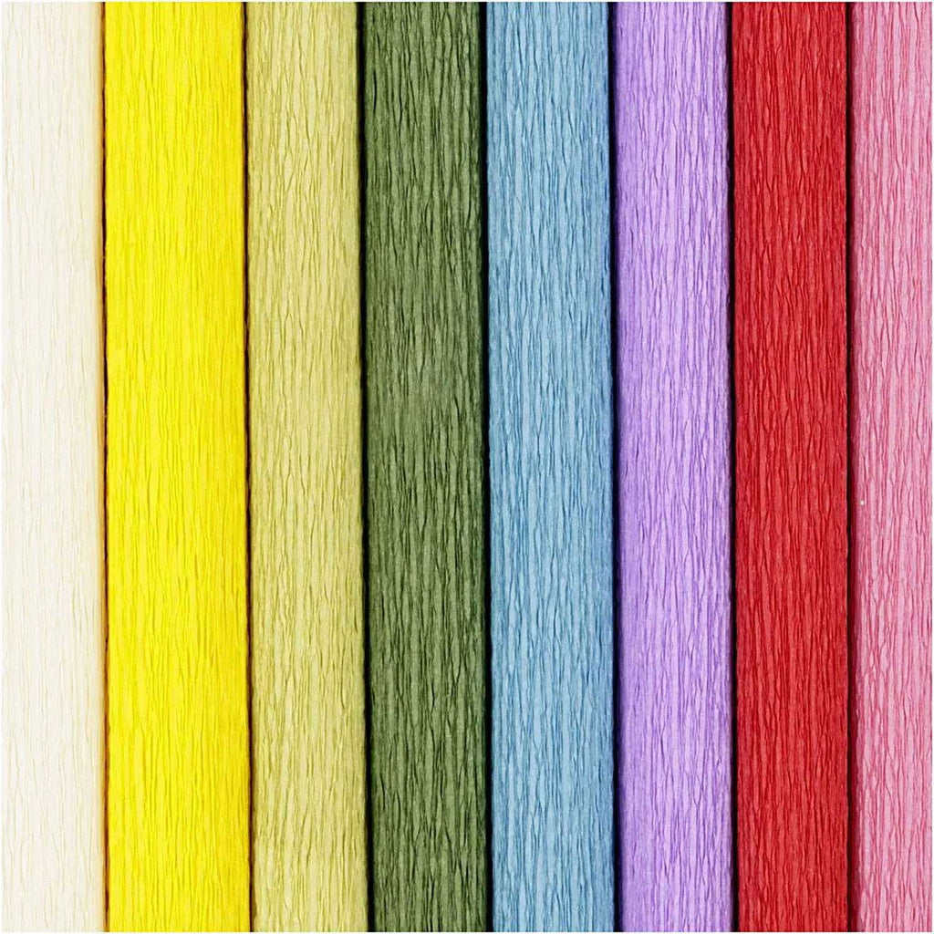 Creativ company crêpepapier standaard kleuren, 8 vellen