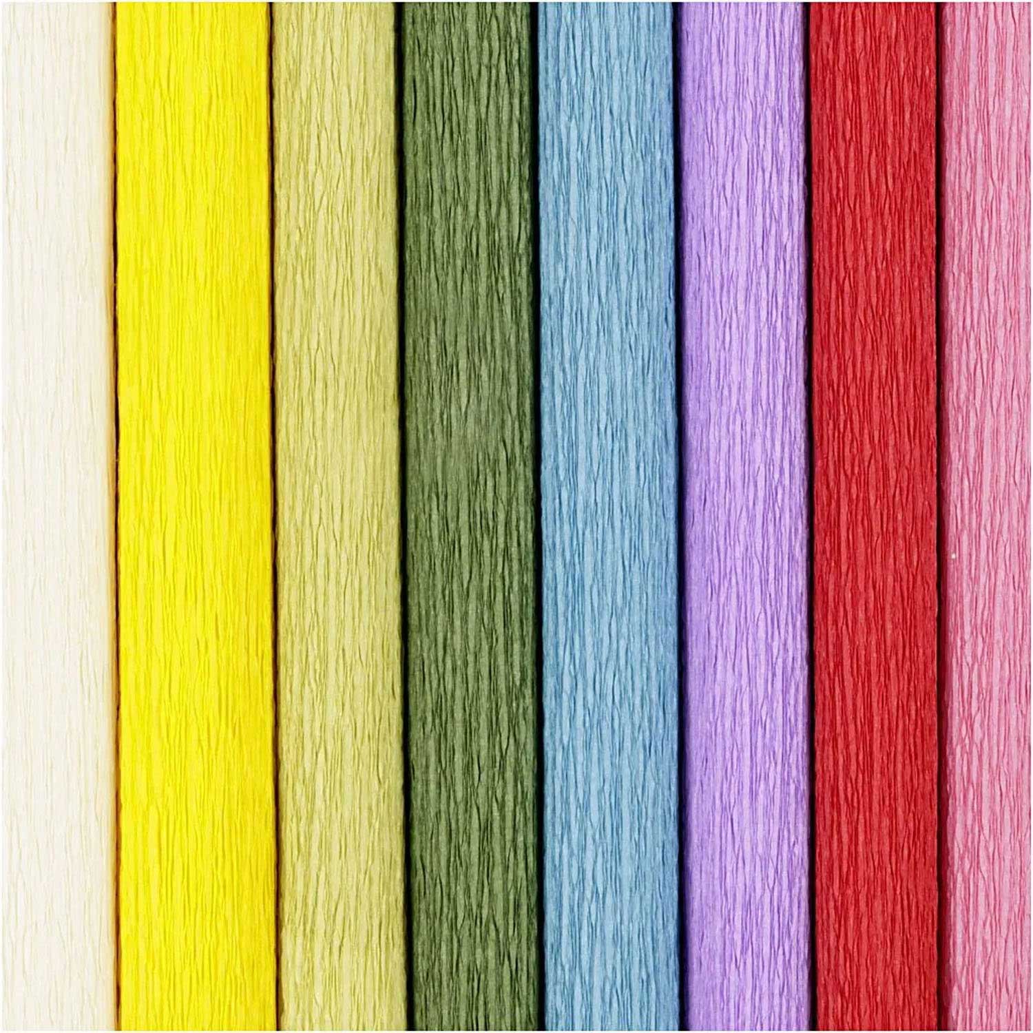 Creativ company crêpepapier standaard kleuren, 8 vellen
