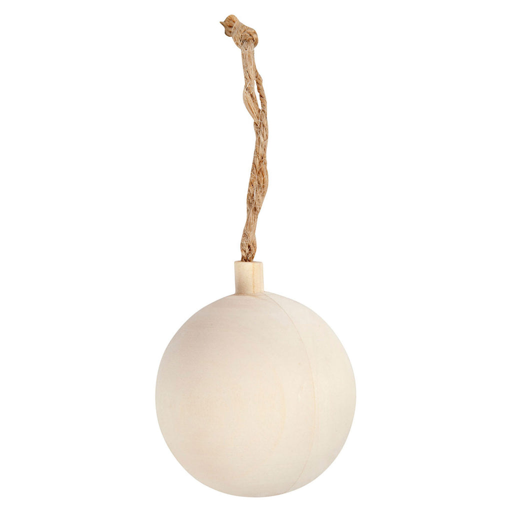 Creativ company kerstbal hanger hout, 5,5cm
