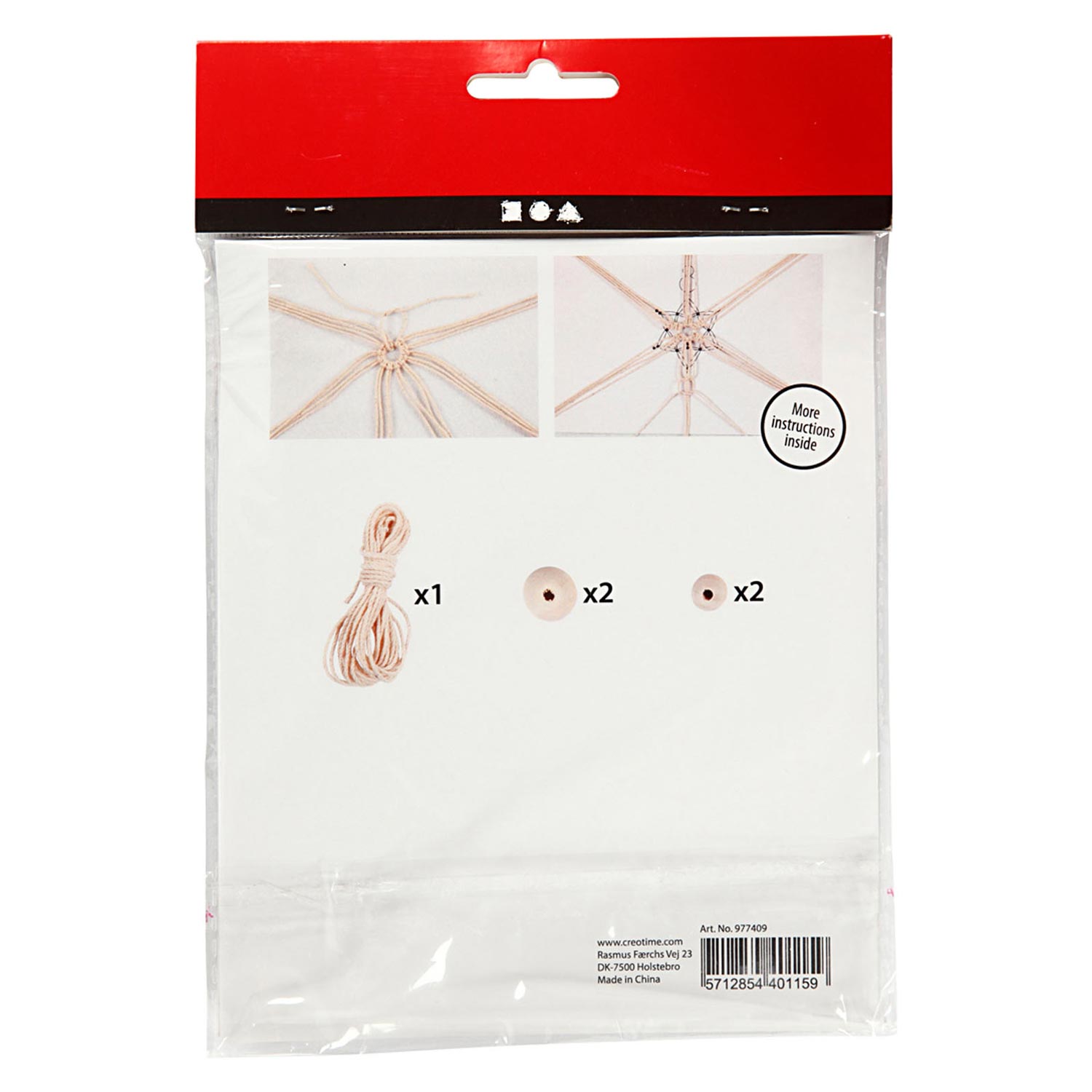 Creativ Company - Creativ Company Https://www.cchobby.nl/creative-mini-kit-macrame-sneeuwvlok-h-10-cm-1-doos