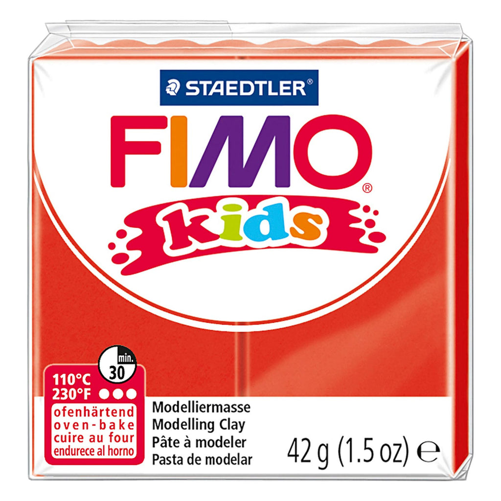 Fimo kids boetseerklei rood, 42gr