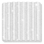 Fimo kids boetseerklei wit glitter, 42gr