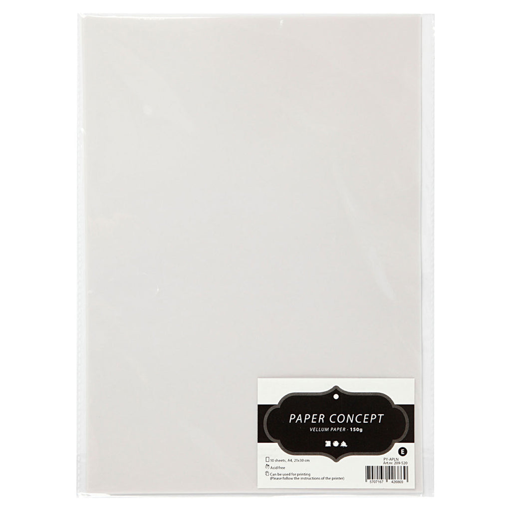 Creativ Company - Creativ Company Vellum papier off-white a4 150 gr 10 vellen