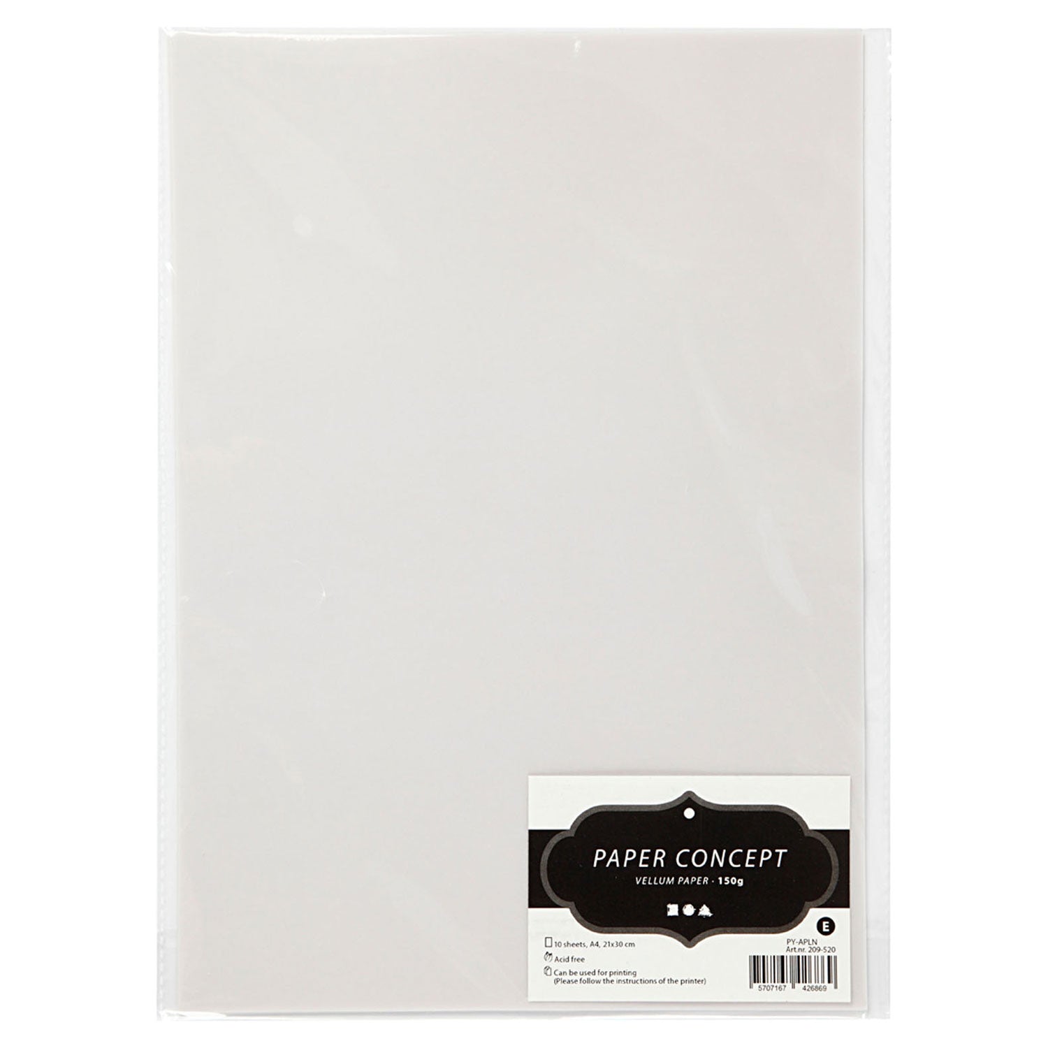 Creativ Company - Creativ Company Vellum papier off-white a4 150 gr 10 vellen