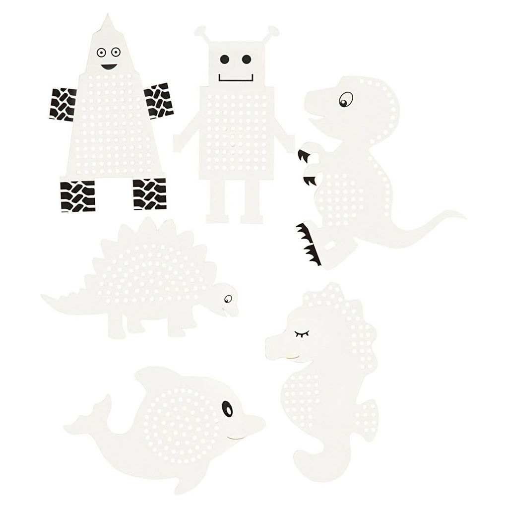 Creativ Company - Creativ Company Borduurfiguren dieren en robots 18dlg.
