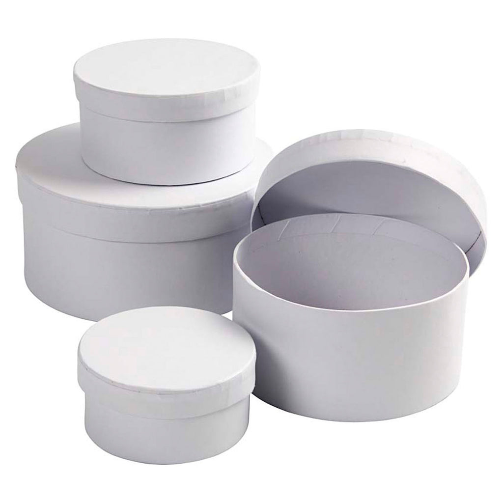 Creativ company ronde dozen van karton, 4 maten