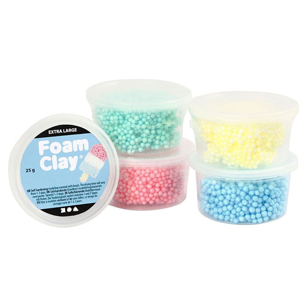 Creativ company foam clay extra large, 5 kleuren