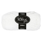 Creativ company acrylgaren, wit, 50gr, 80m