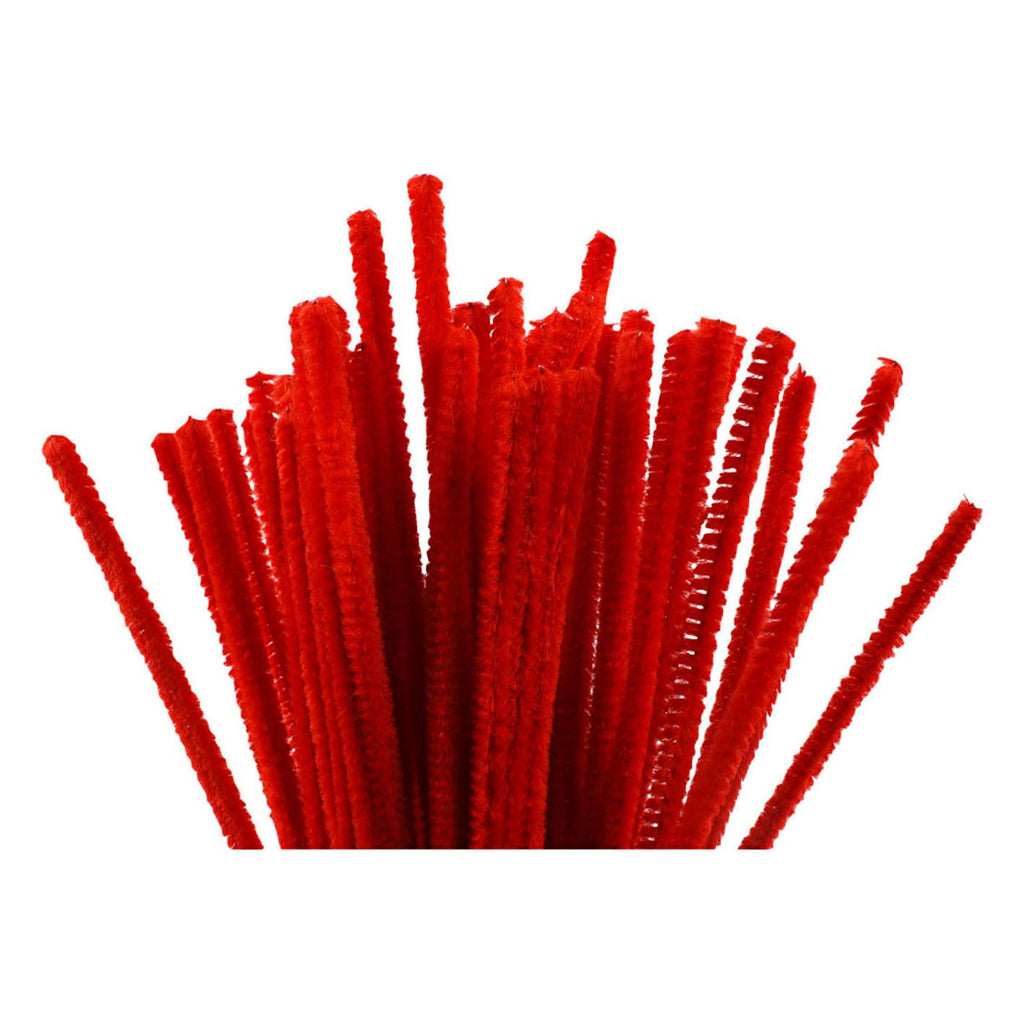 Creativ company chenille rood 30cm, 50st.