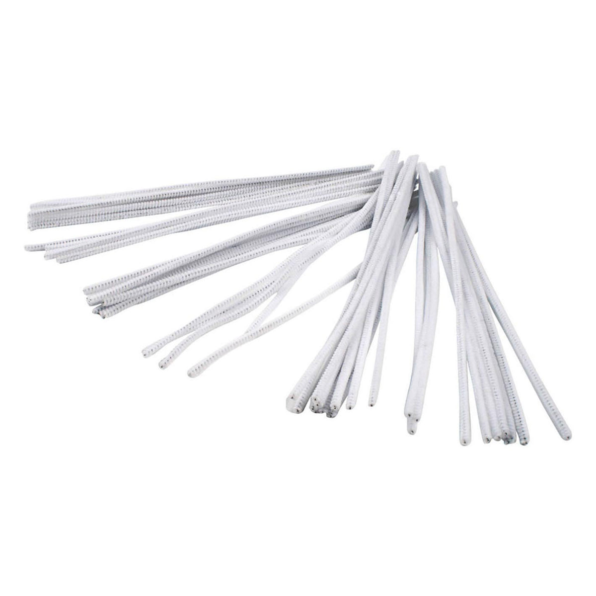 Creativ company creotime chenille draad 50 stuks 30 cm 6 mm wit