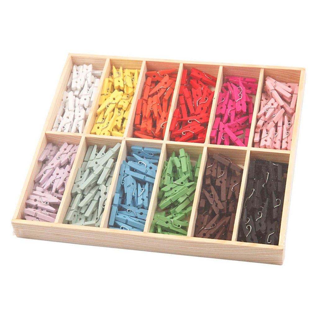 Creativ Company - Creativ Company Mini wasknijpers gekleurd 12x24 stuks