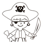 Creativ company vellen krimpfolie met motieven piraten, 4st.