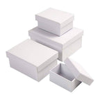 Creativ Company - Creativ Company Https://www.cchobby.nl/rechthoekige-dozen-afm-7-5x5x3-5-9-5x7x4-5-11-5x8-5x5-5-14x11x6-5-cm-wit-4-stuk-1-set