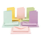Creativ Company - Creativ Company Kaarten en enveloppen pastelkleuren 50 sets