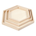 Creativ company houten dienbladen divers, set van 3