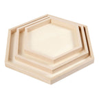 Creativ company houten dienbladen divers, set van 3