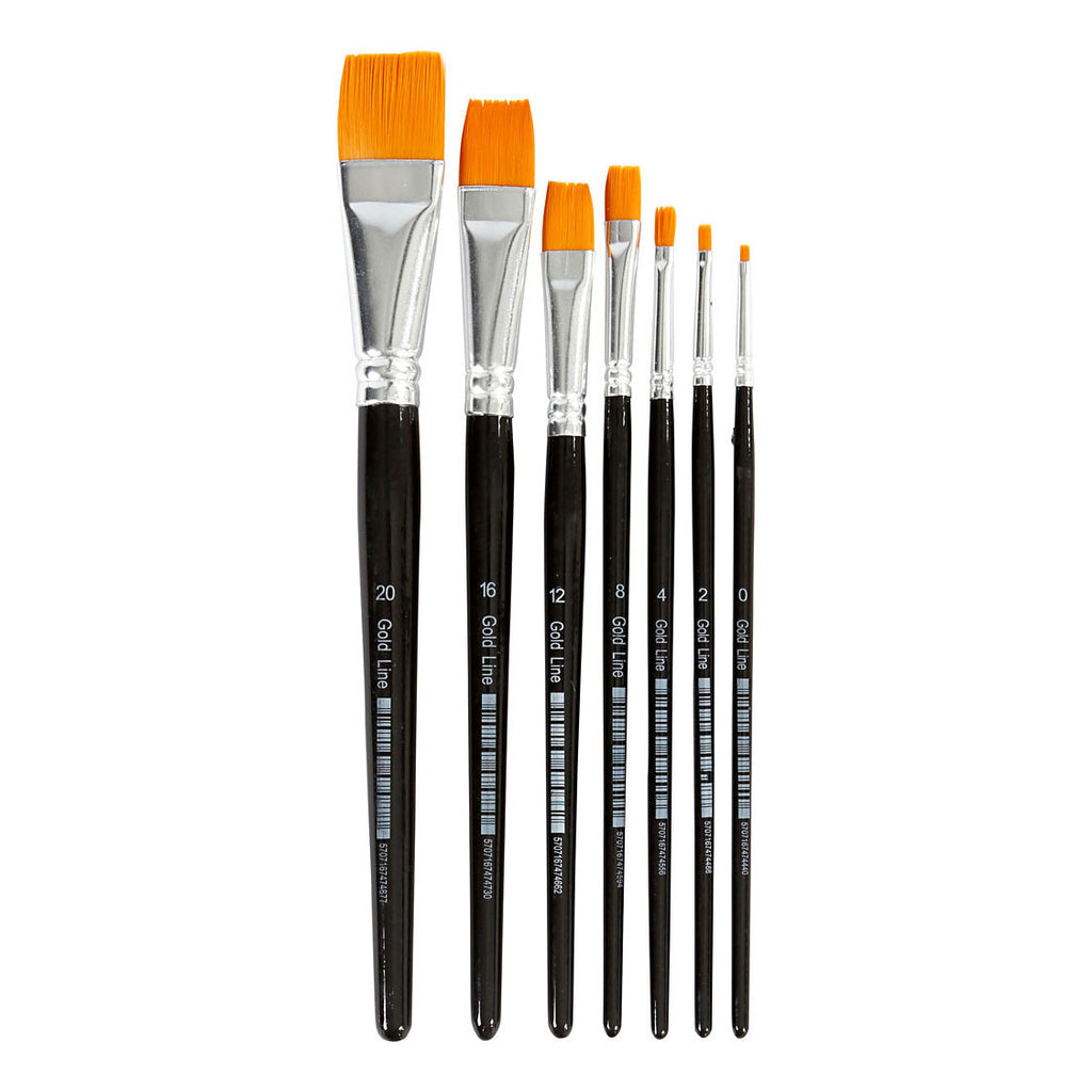 Creativ Company - Creativ Company Gold line penselen plat 7st.