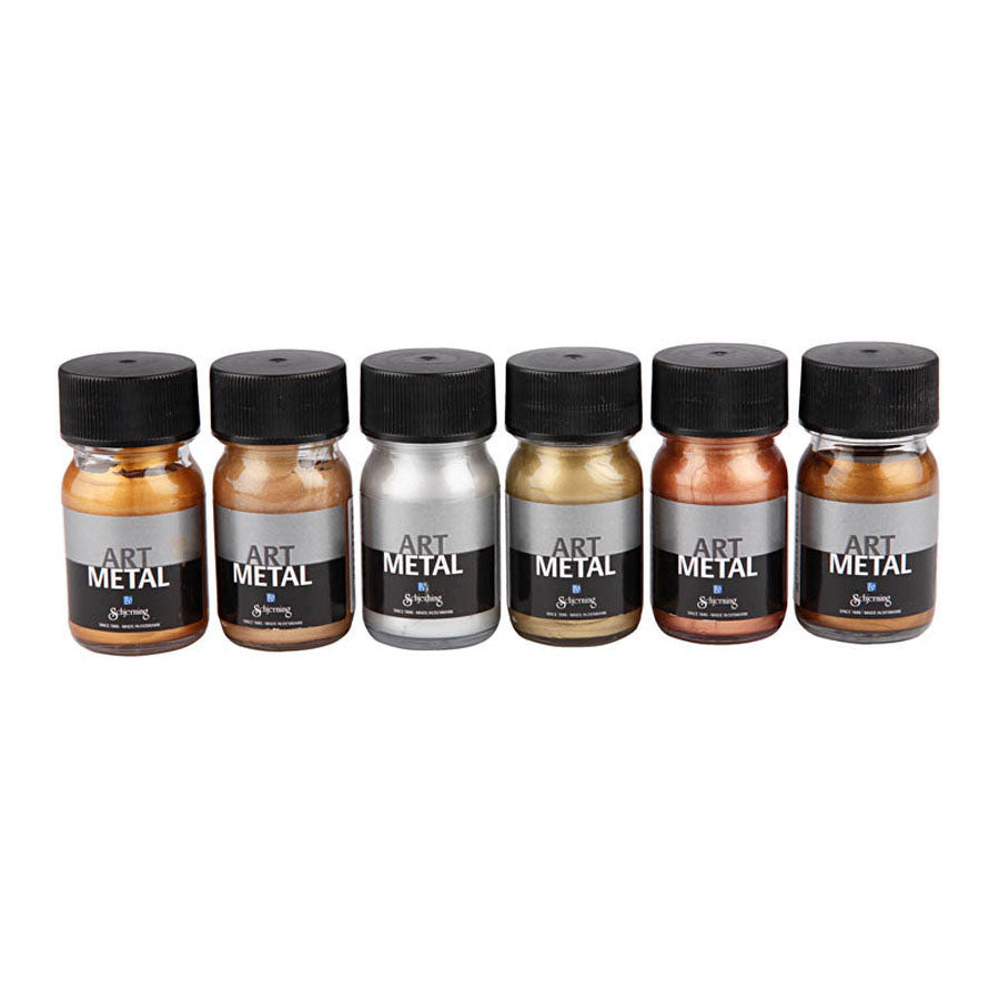 Creativ company hobbyverf metallic kleuren, 6x30ml