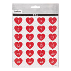 Creativ company stickers hart met cijfer, 1 vel