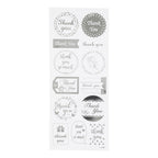 Creativ company stickers zilver thank you, 1 vel