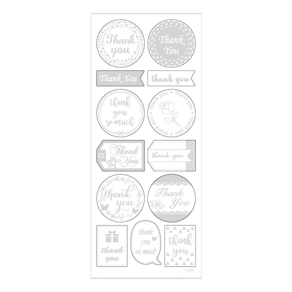 Creativ Company - Creativ Company Https://www.cchobby.nl/stickers-thank-you-vel-10x24-cm-ca-13-stuk-zilver-1-vel